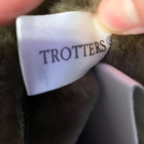 Trotters Chatham Zipper Front Rain Boots Dark Taupe 7 W Vintage - Picture 11 of 12